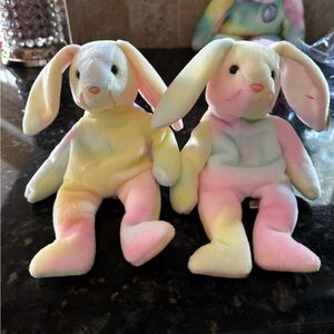 Ty Beanie Babies Pastel Bunnies set perfect for Easter baskets